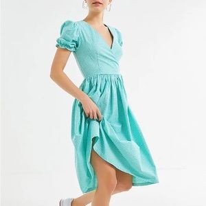 Lisa Says Gah x UO Topanga Gingham Midi Dress M